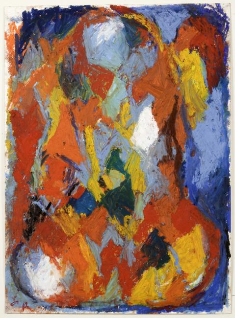 Phallus, pastel à l'huile sur papier, 57 x 46 cm 2007