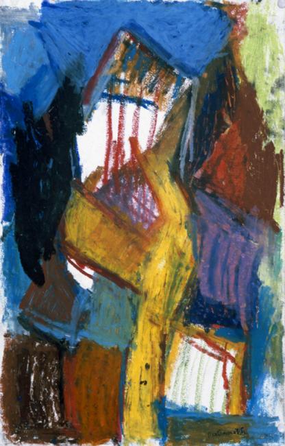 Personnage, pastel à l'huile sur papier, 50 x 30 cm 1997 