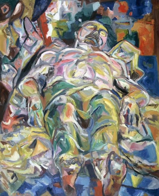 Interprétation n°1, huile sur toile 162 x 130 cm 1995